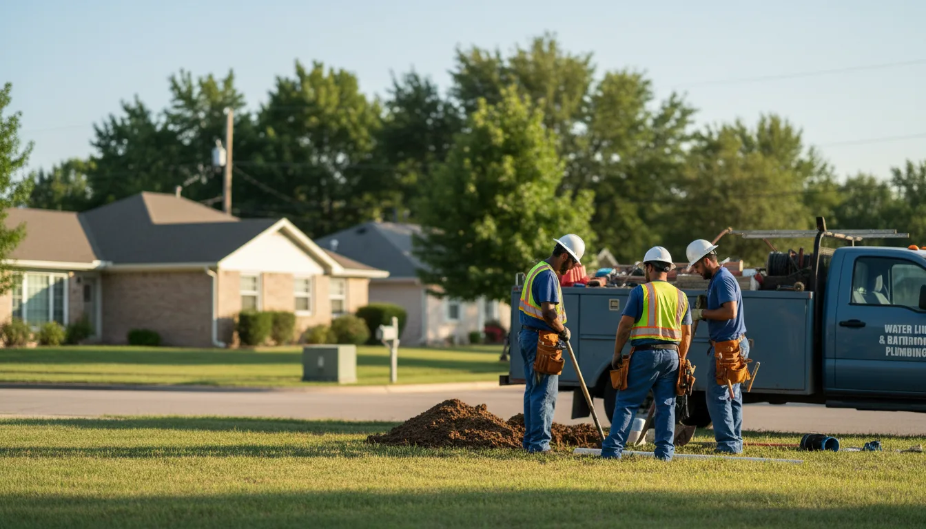 Residential water line and bathroom plumbing service in Hazelwood, MO